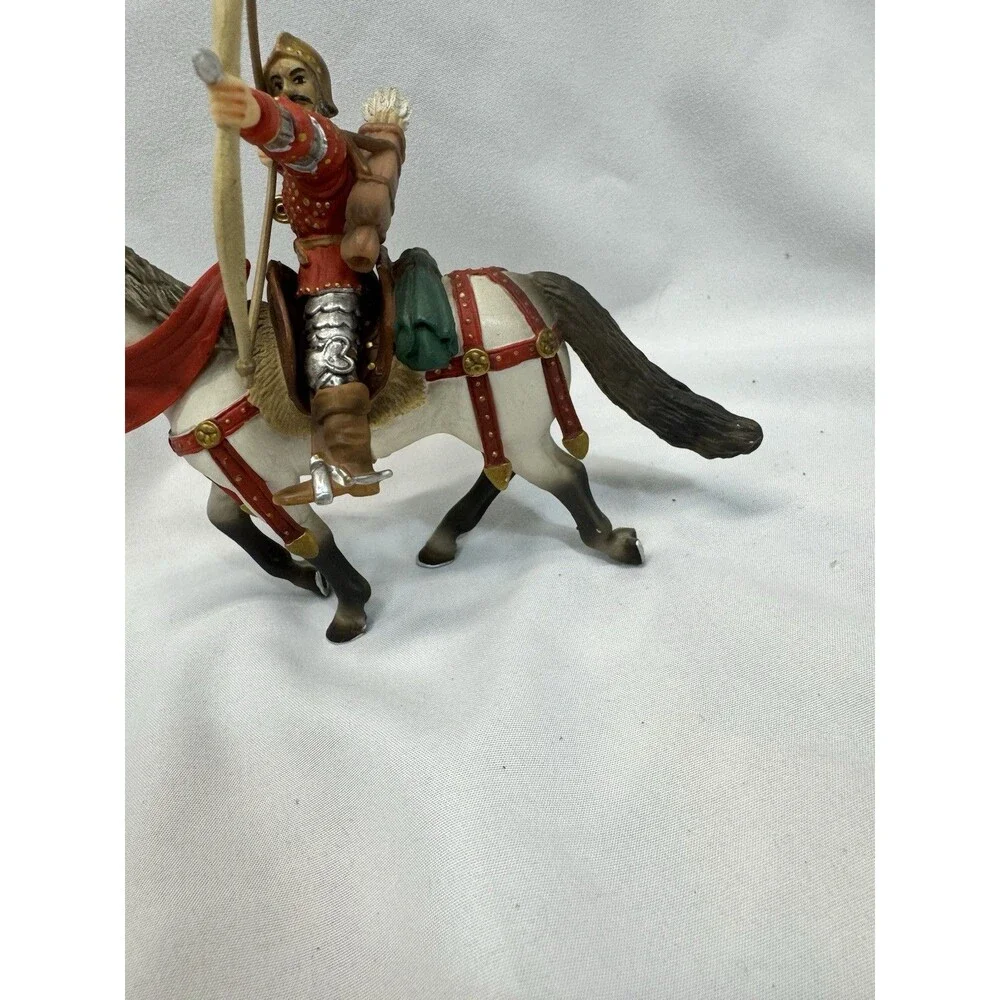 Schleich Ritter Red Mounted Archer Knight on Horse 70030 Figure Retired Germany